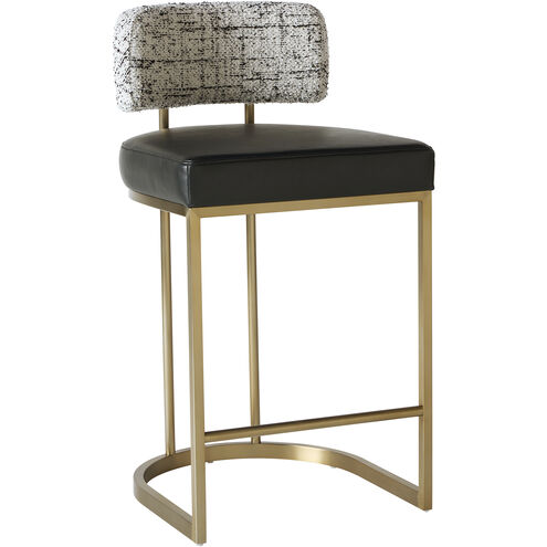 Larissa 34.5 inch Bravo Black / Halton Birch Counter Stool